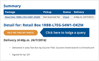 Pass the Parcel - Query screen